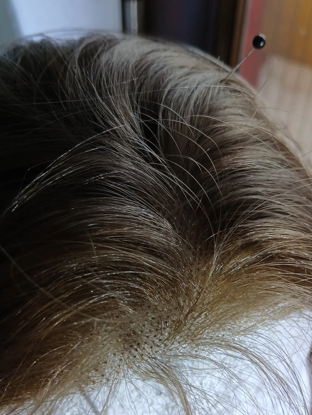New CSC Lace Front Hair Topper. Light Brown/Dark Bkond Mix wHighlights 18